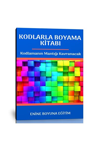 Enine Boyuna Eğitim Piksellerle Ve Kodlarla Boyama Kitabı