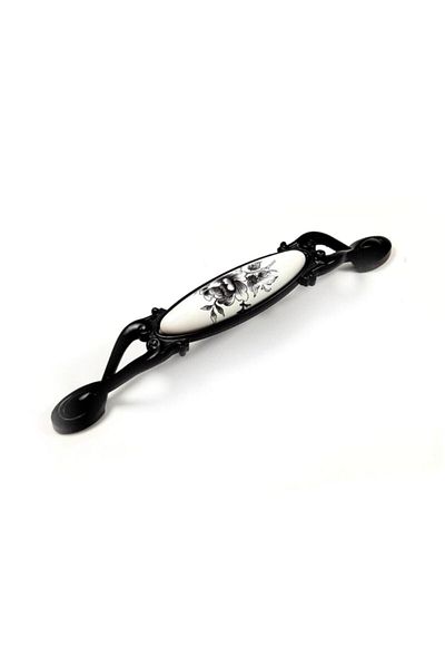 Red Level Black Emerald 128 mm Porcelain Handle - Cabinet Drawer Furniture Kitchen Handle 246