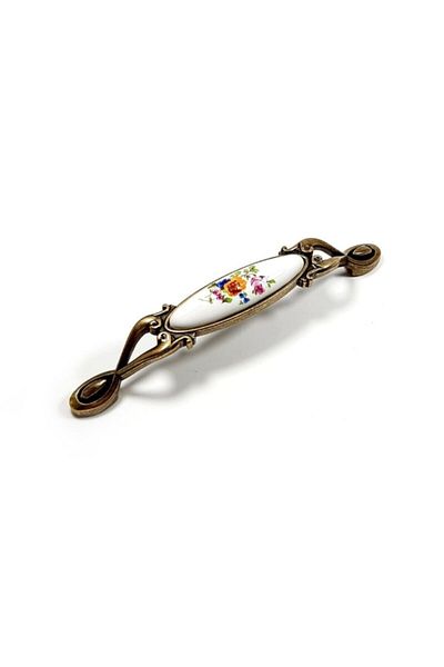Red Level Emerald Color 128 mm Antique Yellow Antique Porcelain Cabinet Drawer Furniture - Kitchen Handle 137