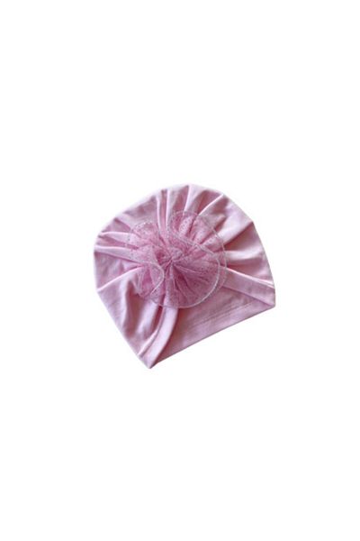 Kayra Combed Cotton Bonnet Tulle Detailed Baby Hat