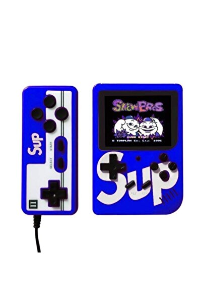 Genel Markalar Sup Retro Gameboy Oyun Konsolu Mini Atari 2 Oyunculu Mavi