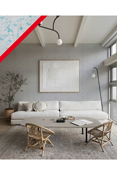 Nishplas Enerjik Isı Ve Ses Yalıtımlı Ipek Sıva Elegans Serisi -  Turkuaz Beyaz Mix