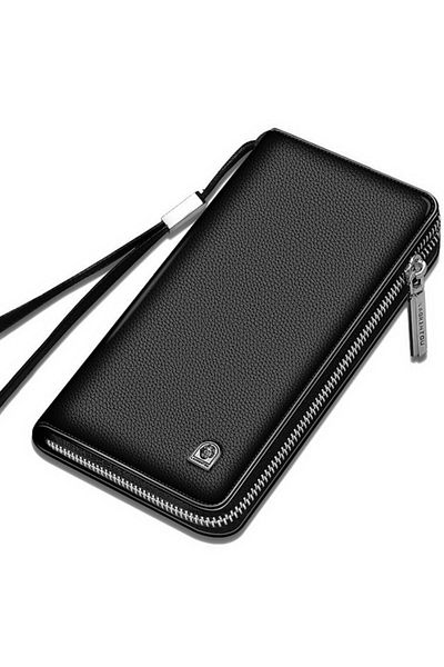 Laorentou Milano Genuine Leather Italian Made Handmade Zippered Long Men's Wallet - Long Men's Card Holder