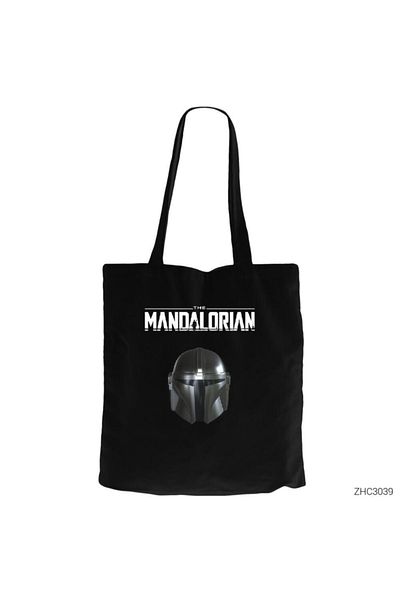 Z zepplin Geantă tote din pânză neagră Mandalorian Helmet