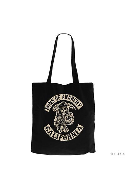 Z zepplin Geantă tote din pânză neagră Sons Of Anarchy California