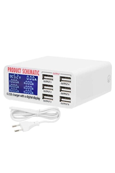 Tk Tech Sunshıne Product Schematıc Çoklu Usb Hızlı Şarj 6 Port Model: 899 40w6