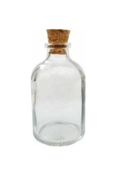 TATLI GÜNLER Elite Cam Şişe 10 Adet Cam Şişe Mantar Tıpalı 3,5 cm * 5 cm 25 cc