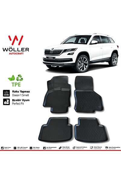 wöller Skoda Kodiaq Paspas 2017 2024 Arası Uyumlu 3d Havuzlu Paspas