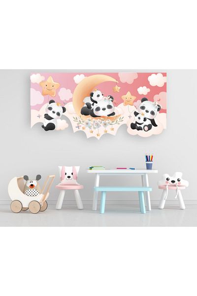 HÜMAY Autocolant Roz Drăguț Copii Cameră Bebeluș - 100x50 Cm