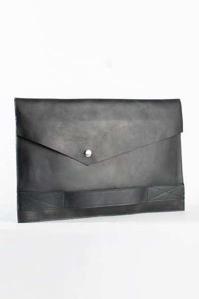DK LEATHER Unisex Siyah Hakiki Deri Macbook Pro Air 13 13.3 14 Inc Uyumlu Lap...