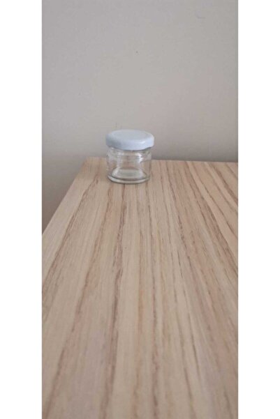 ziylan 40cc Kavanoz Beyaz Kapaklı Kapaklı Minik Kavanoz Bal Kavanozu 50adet