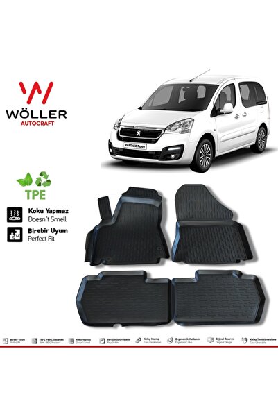wöller Peugeot Partner Paspas 2008 2019 Arası 3d Havuzlu Paspas