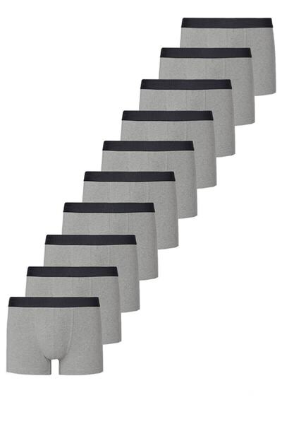 NACAR STORE Erkek Gri Boxer 10 Adet