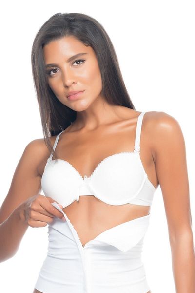 Emay Pregnant White Agraphed Double Waist Corset New Season