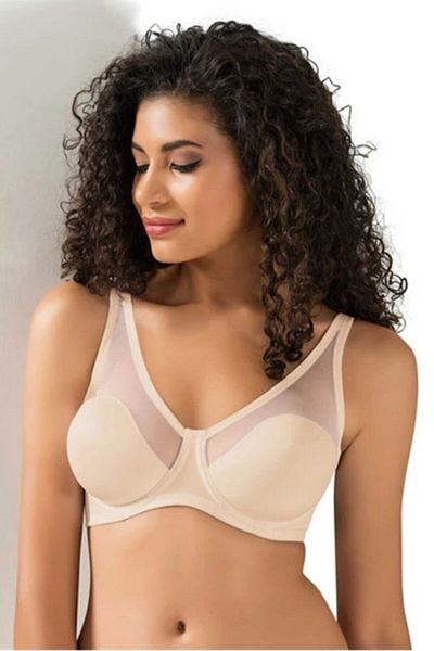 EliteWomans Σουτιέν Linda (ten) B-c Cup Minimiser Tulle Cup Gathering