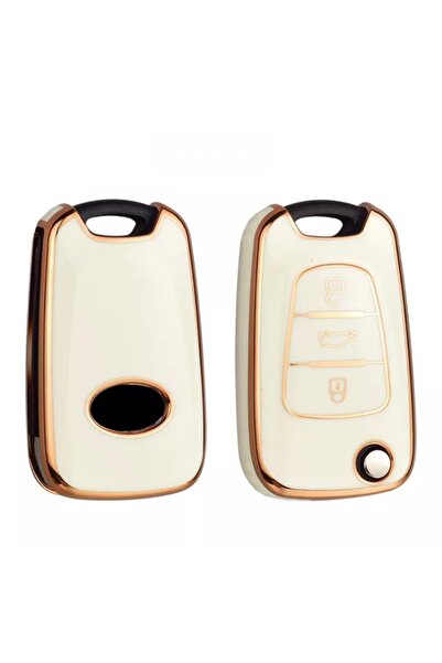 AYZ GARAGE Husă pentru chei din material Tpu Kia-hyundai cremă