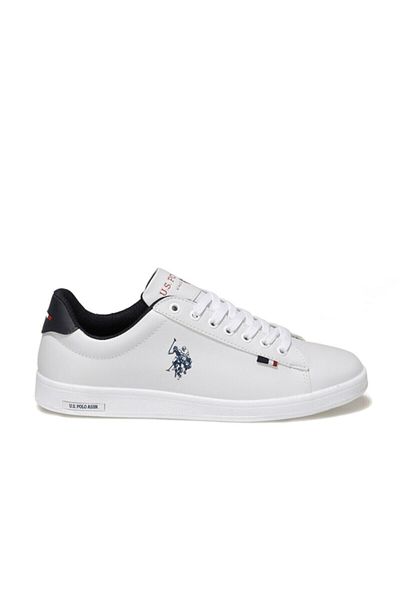 U.S. Polo Assn. Franco Gs Plain White Women's Sneaker Lace-Up Casual Sports Shoes Francogs
