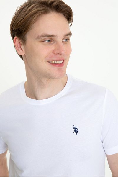 U.S. Polo Assn. Ανδρικό λευκό μπλουζάκι