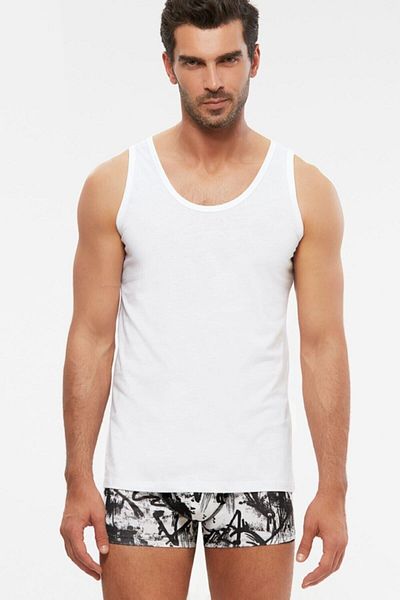 Kom Men's Combed Cotton Undershirt, Pack of 6 White S-3xl 100% Cotton