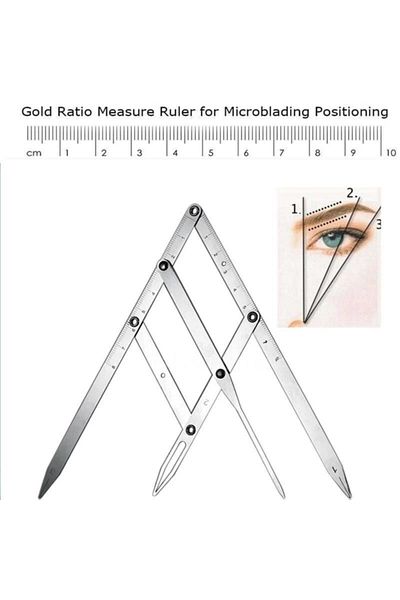 Elea Gold Ratio Ruler Silver Stainless Steel