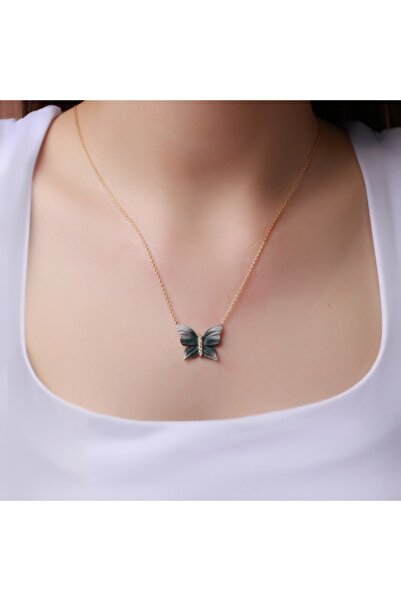 Altınöz Mücevherat Özel Oksitlemeli Tasarım Sarı Altın Kolye