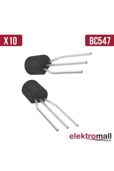 ELEKTROMALL Bc547 To-92 Transistör Npn 45v 100ma 10 Adet
