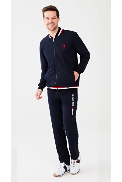 U.S POLO Us Polo Assn 18482 Erkek Fermuarlı Eşofman Takımı -lacivert