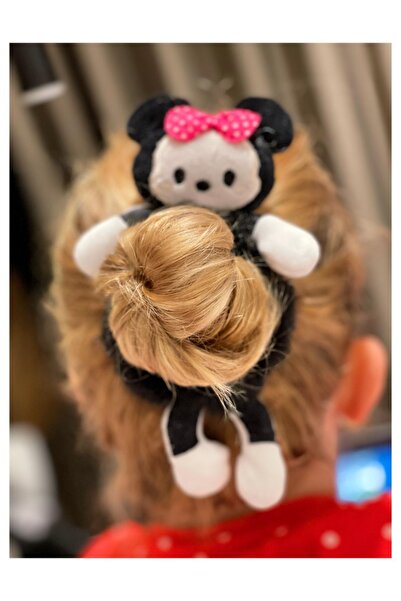 QUEEN AKSESUAR Pufnasta krznena Pliš Minnie Mouse igračka gumena kopča za odr...