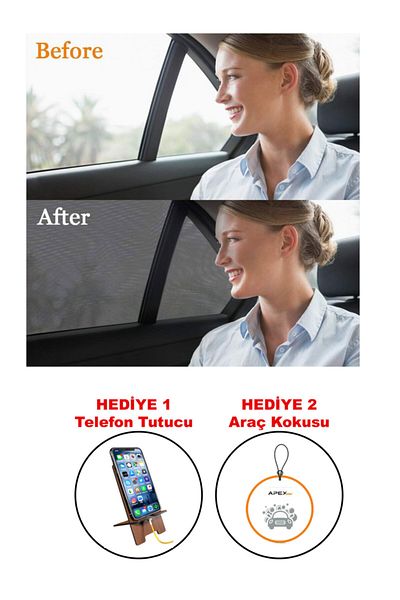 Apex Car Vehicle Auto Side Window Sunshade Cover Curtain Case Sunshade Car Mother Baby Breastfeeding Curtain - 2 Pcs