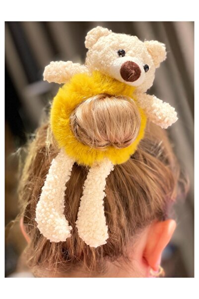 QUEEN AKSESUAR Jucărie de pluș cu blană pufoasă Ursuleț Cataramă cauciuc Copi...