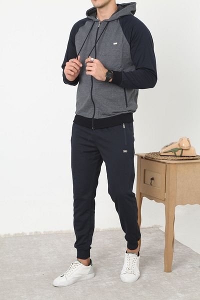 3MODA Σετ ανδρικής φόρμας Navy Blue - με φερμουάρ