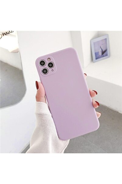 Miscase Apple Iphone 7-8 Plus Lansman Likid Silikon Kamera Korumalı Kılıf Lila