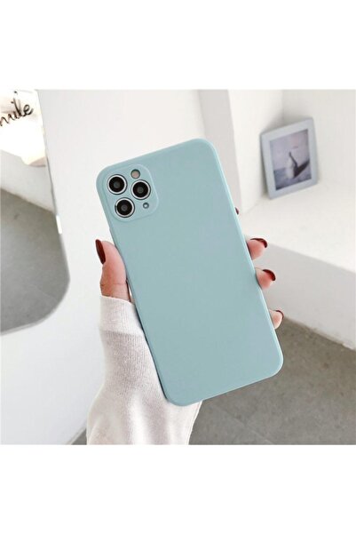 Miscase Apple Iphone 11 Pro Max Lansman Likid Silikon Kamera Korumalı Kılıf Mavi