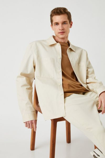 Trendyol Collection Jacket - Baige - Regular fit - Picks for Less UAE