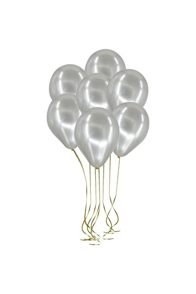 AKTEZ-EL 100 قطعة بالون معدني فضي