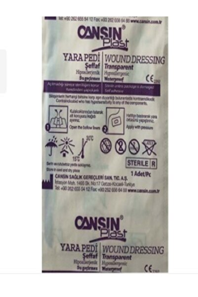 CANSIN Cansınplast 9 Cm X 25 Cm Şeffaf Yarapedi Pu 525