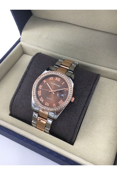 Choppers Stone Detailed Women's Wristwatch - Calendar