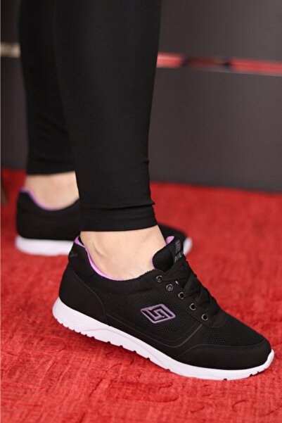 PARLEY أسود - حذاء رياضي نسائي شبكي لتقويم العظام