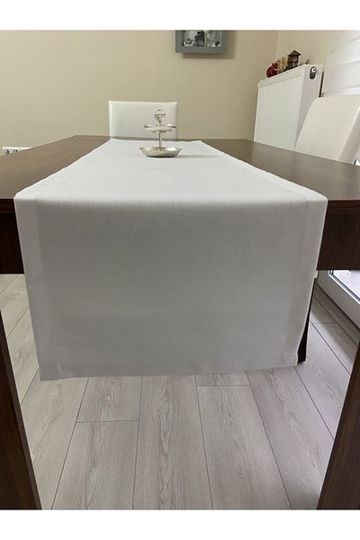 Zeren Home Liquid Proof Ορθογώνιο Runner Λευκό 40x160