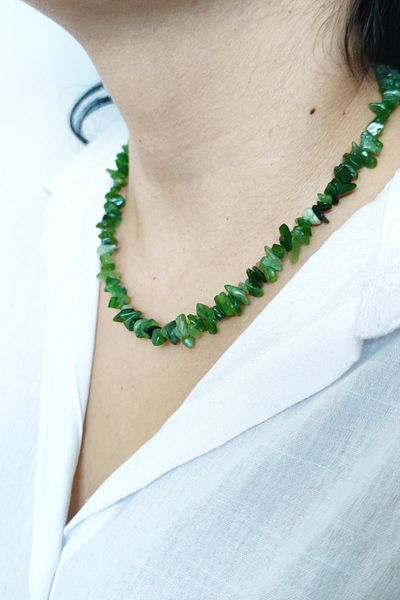 Armis Original Jade Natural Wrinkled Stone Necklace
