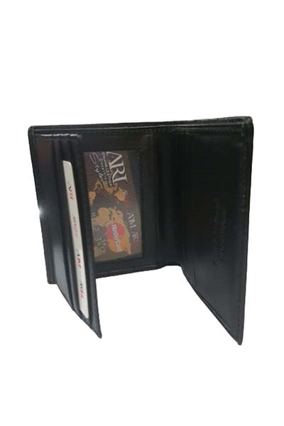 Arpelle Arı 102 Men's Leather Card Holder Wallet Black