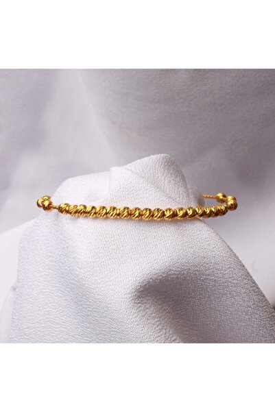 Altınöz Mücevherat Top Top Sarı Altın Çocuk Kelepçe Bileklik
