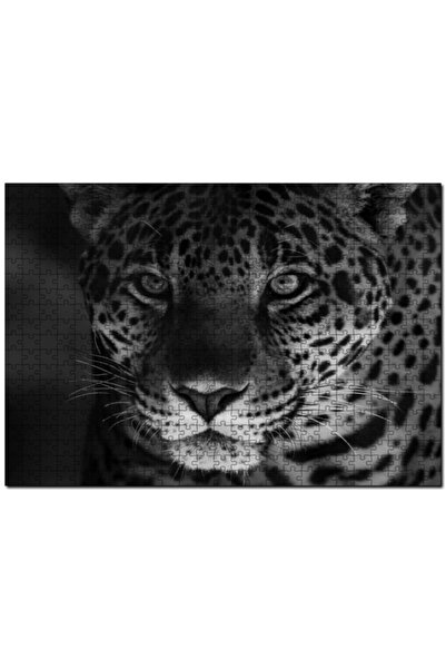 Cakapuzzle أسود أبيض جاكوار 255 قطعة لغز الصور المقطوعة Mdf (خشب)