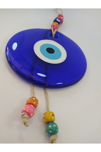 Colored Beaded Big Evil Eye Bead 13cm Handmade Glass Wall Decor