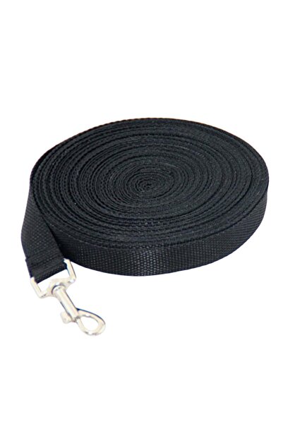 SAR حزام أسود لمقود الكلب بطول 15 مترًا