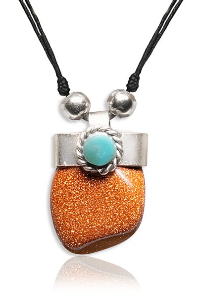 Tesbih Atölyesi Natural Brown Star Stone Necklace - Adjustable and Certified