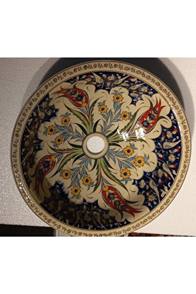 Kütahya Çini Eskitme Çini Desenli Lavabo