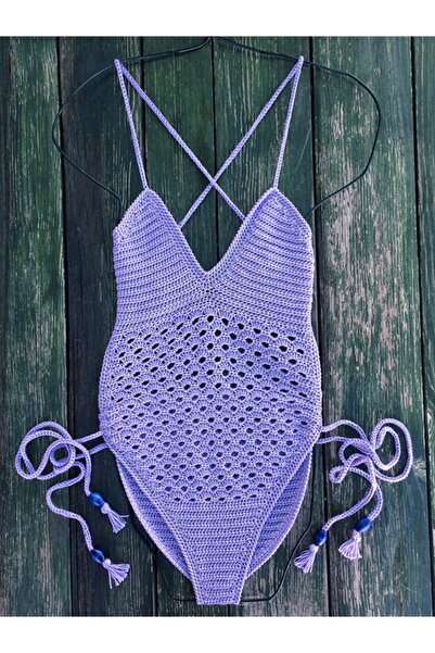 NevRa Örgüleri El Örgüsü Tığ Örgü Mayo Mor Lavanta