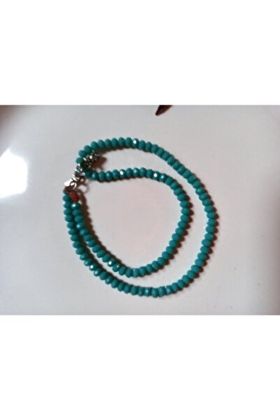 COOL&RELAX Handmade Turkuaz Parlak Kristal Taş Ikili Kadın Erkek Unisex Bileklik