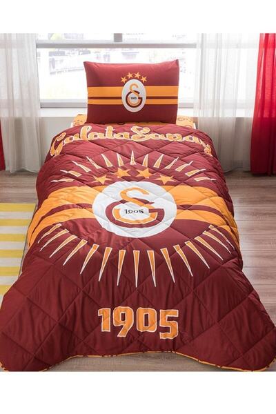 Taç Orijinal Lisanslı Pamuklu Galatasaray Tek Kişilik Yorgan Seti Yastık Hediyeli